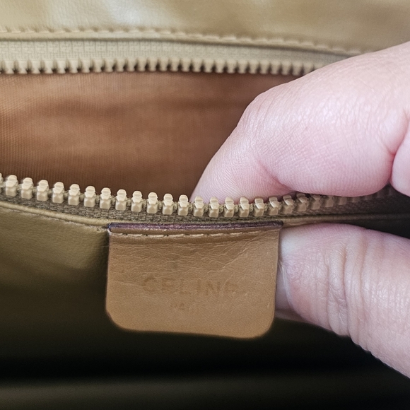 GUC Celine Brown Triomphe Macadam Crossbody w/ COA - Picture 13 of 14